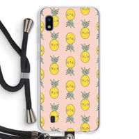 Ananas: Samsung Galaxy A10 Transparant Hoesje met koord