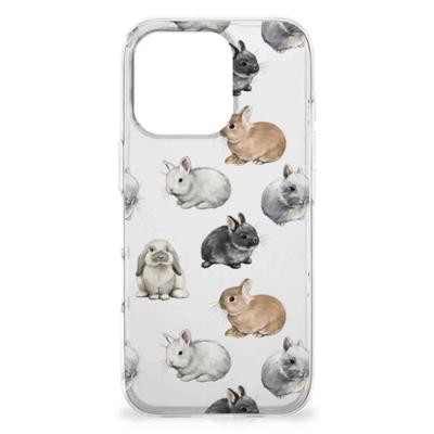 TPU Hoesje voor iPhone 16 Pro Max Konijntjes