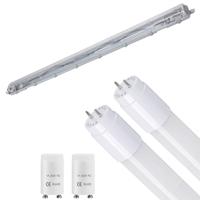 LED Waterdichte TL Armatuur met T8 G13 Buizen - Velvalux Strela - 150cm - Dubbel - Koppelbaar - Waterdicht IP65 - 40W 4800lm - 840 Natuurlijk Wit 4000K | Vervangt 294W LED Waterdichte TL Armatuur met T8 G13 Buizen - Velvalux Strela - 150cm - Dubbel - Koppelbaar - Waterdicht IP65 - 40W 4800lm - 840 Natuurlijk Wit 4000K | Vervangt 294W