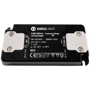 Deko Light FLAT, CC, UT LED-transformator Constante spanning 0 mA - 0.25 A 24 V/DC 1 stuk(s)