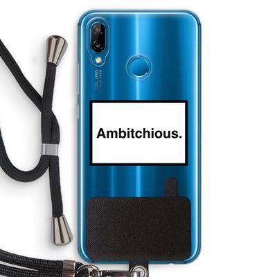 Ambitchious: Huawei P20 Lite Transparant Hoesje met koord