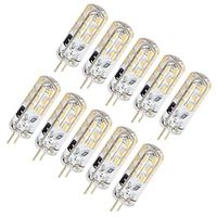 10st g4 bi pin 1.5w led maïs gloeilampen 130lm 15w t3 halogeenlamp equivalent 150lm smd 3014 warm koud wit voor rv plafondventilatoren verlichting dc 12v Lightinthebox