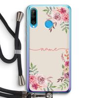 Rozen: Huawei P30 Lite Transparant Hoesje met koord