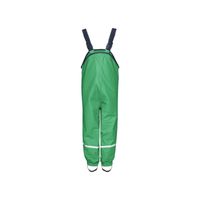 Playshoes regenbroek bretels fleece gevoerd uni groen Maat - thumbnail