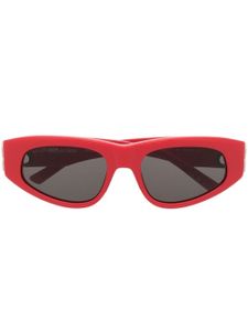 Balenciaga Eyewear lunettes de soleil à plaque logo - Rouge