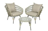 Sintra bistroset wicker grijs Decoris - Decoris