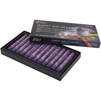 Gallery Oliepastel, L: 7 cm, d 11 mm, dikte 11 mm, paars, 12 stuk/ 1 doos