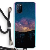 Travel to space: Oppo A72 Transparant Hoesje met koord Travel to space: Oppo A72 Transparant Hoesje met koord
