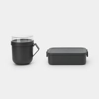 Brabantia Make & Take Lunchset 2 Delig Dark Grey Brabantia Make & Take Lunchset 2 Delig Dark Grey