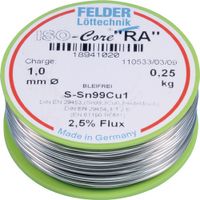 Felder Soldeerdraad | 1 mm | 250 g | S-Sn99Cu1 | 1 stuk - 18941020 18941020