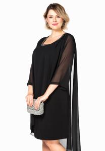 Yoek Dress layer | Zwart | Maat 40