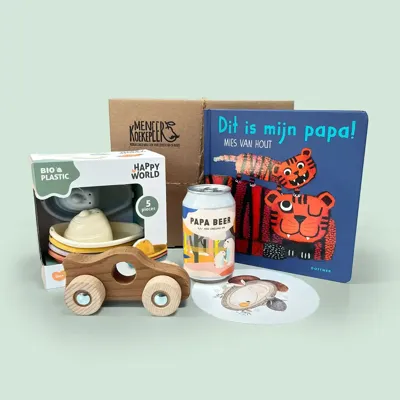 Vaderdag cadeaupakket voor vader en baby