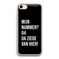 Da ziede van hier - Zwart: iPhone 7 Transparant Hoesje
