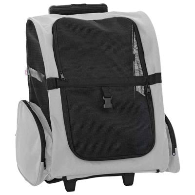 Huisdierentrolley 3-in-1 48x32x57 cm oxford stof grijs