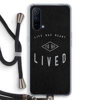 To be lived: OnePlus Nord CE 5G Transparant Hoesje met koord