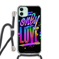 Only Love: iPhone 11 Transparant Hoesje met koord