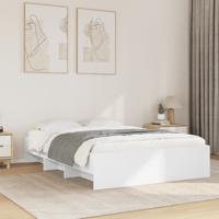 Bedframe massief hout wit 140x190 cm