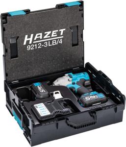 HAZET Accu-slagmoersleutel 9212-3LB/4 · Losdraaimoment maximaal [Nm]: 700 Nm · 1/2 inch (12,5 mm) vierkant massief · 4-delig