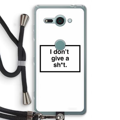 Don't give a shit: Sony Xperia XZ2 Compact Transparant Hoesje met koord