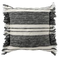 Dutch Decor - EDGAR - Kussenhoes 45x45 cm van 85% gerecycled polyester - streepdessin - Eco Line collectie - Charcoal Gr