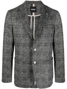 BOSS blazer boutonné à carreaux - Gris