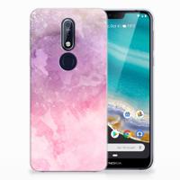 Smartphone hoesje Nokia 7.1 Pink Purple Paint