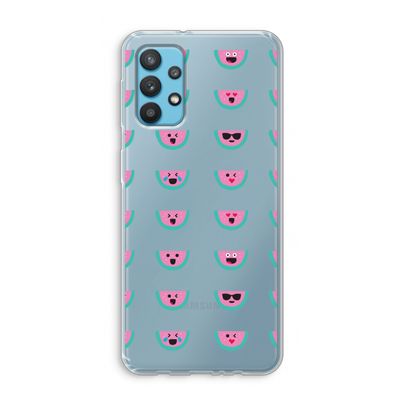 Smiley watermeloenprint: Samsung Galaxy A32 4G Transparant Hoesje