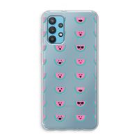 Smiley watermeloenprint: Samsung Galaxy A32 4G Transparant Hoesje