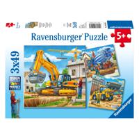 Ravensburger Grote Bouwvoertuigen 3x49st. - thumbnail