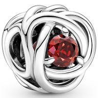 Pandora 790065C01 Bedel True Red Eternity Circle zilver-kristal rood