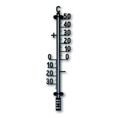 TFA Buiten Thermometer - analoog - kunststof - zwart - 42 x 10 cm TFA Buiten Thermometer - analoog - kunststof - zwart - 42 x 10 cm
