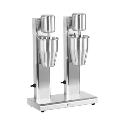 Milkshaker - dubbel - 2 x 1 L - 15.000 rpm - Roestvrij staal