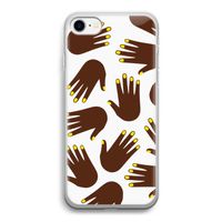 Hands dark: iPhone SE 2020 Transparant Hoesje