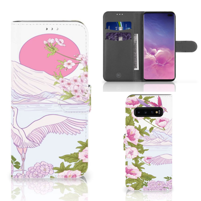 Samsung Galaxy S10 Plus | Telefoonhoesje | Met pasjeshouder | Bird Standing
