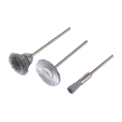 Wolfcraft Miniborstels | RVS | Ronde schacht | 3 stuks - 2747000