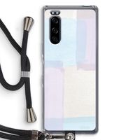 Square pastel: Sony Xperia 5 Transparant Hoesje met koord