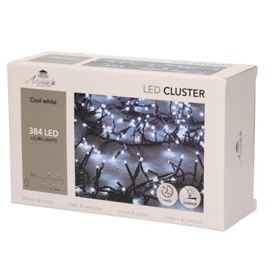 Anna's Collection Kerstverlichting - helder wit - 384 lampjes - 2,4M - timer - voor buiten