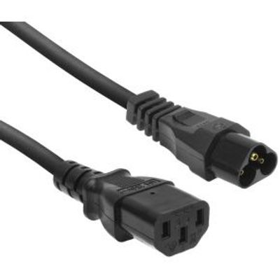 ACT Netsnoer C6 - C13 zwart 0,2 m