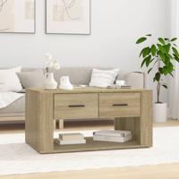 Salontafel 80x50x40 cm bewerkt hout sonoma eikenkleurig
