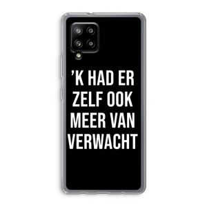 Meer verwacht - Zwart: Samsung Galaxy A42 5G Transparant Hoesje
