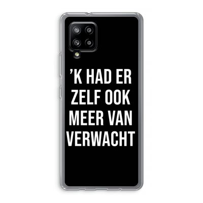 Meer verwacht - Zwart: Samsung Galaxy A42 5G Transparant Hoesje
