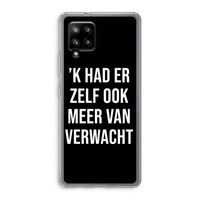 Meer verwacht - Zwart: Samsung Galaxy A42 5G Transparant Hoesje Meer verwacht - Zwart: Samsung Galaxy A42 5G Transparant Hoesje
