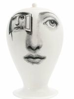 Fornasetti face print vase - Blanc - thumbnail