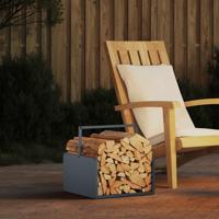 VidaXL Brandhoutrek 40x40x40 cm koudgewalst staal antracietkleurig