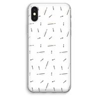Hipster stripes: iPhone XS Max Transparant Hoesje
