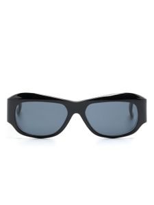 Versace Pre-Owned lunettes de soleil T75 à monture rectangulaire - Noir