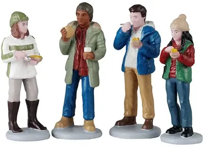 Lemax food truck patrons kerstdorp figuur type 4 2025