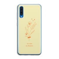 No rain no flowers: Samsung Galaxy A50 Transparant Hoesje