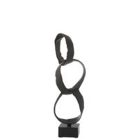 J-Line Figuur Ringen op Voet Zwart Small