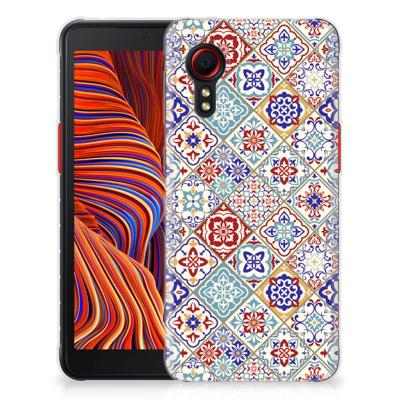 Samsung Galaxy Xcover 5 | TPU | Siliconen hoesje | Tiles Color